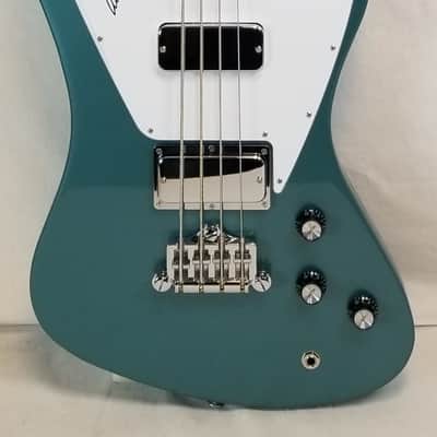 Gibson Non-Reverse Thunderbird Electric Bass Guitar, Faded Pelham
Blue W/ Case image 13