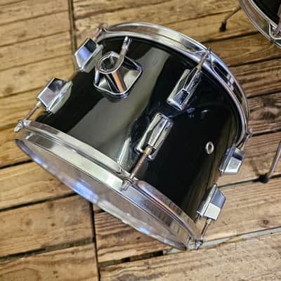 Unbranded Tom And Floor Tom Drums Set Of Three, Black USED! RKPXM220726 image 3