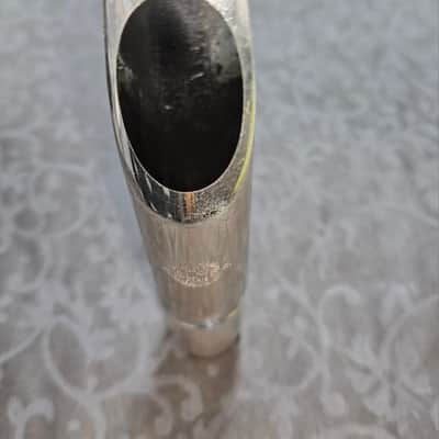 ** VINTAGE ** Selmer Paris Jazz E Tenor Saxophone Mouthpiece, Ligature, Cover 1950s - Silver image 6