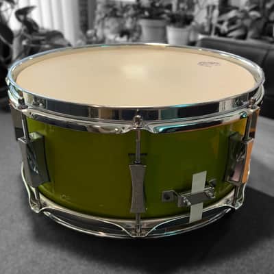 Pork Pie 6 x 13-Inch Maple Snare in Kermit The Frog Green Lacquer (2000) image 8
