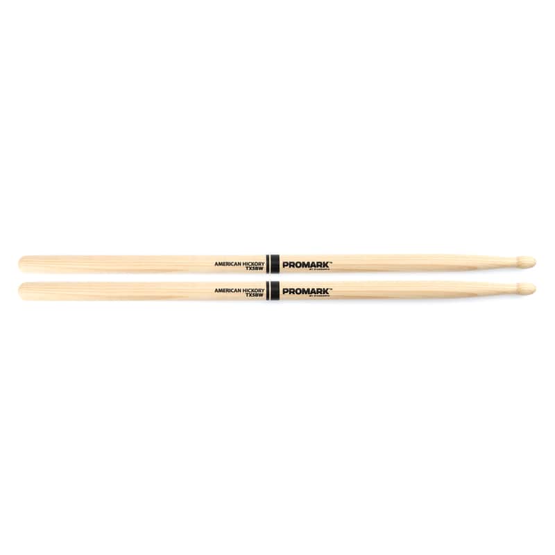 Pro-Mark TX5BW Hickory 5B Wood Tip Drum Sticks (Pair) image 1