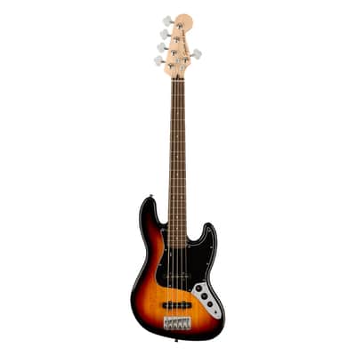 Used Squier Affinity Series Jazz Bass V - 3-Tone Sunburst w/ Laurel FB image 2