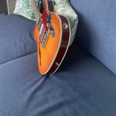 Fret-King Country Squire Semitone De Luxe Honeyburst Telecaster thinline type electric guitar image 16