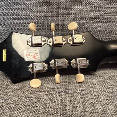 Epiphone Casino Peerless Korea Reissue 2001 Ebony Black with USA Case and Klusons image 13