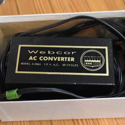 Vintage 60's Webcor EP-2104 Mircocorder Transistor Tape Recorder w/ AC Convertor image 10