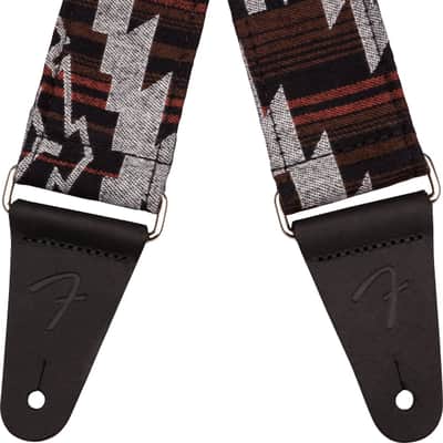 Genuine Fender 2" Wide Zion Guitar Strap, Black Aztec - 099-2132-551 image 5