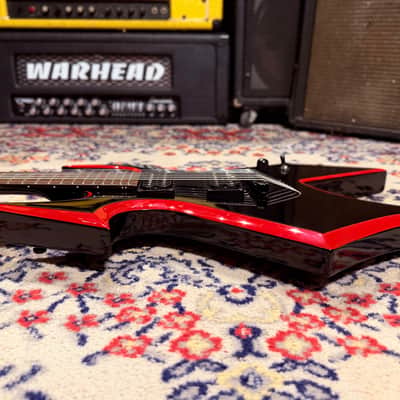 2007 B.C. Rich MK3 Warbeast 7-String - Black w/ Red Bevel image 10