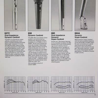 Vintage 1970's Electro-Voice 660 Supercardioid Dynamic Microphone Low Z w accessories RE15 666 664A 664 image 2