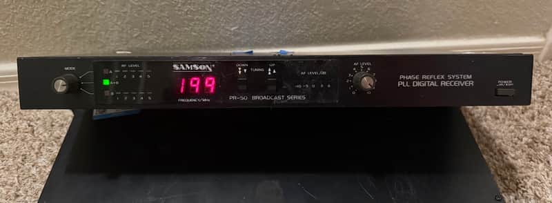 Samson PR-50 Broadcast Series PLL Digital VHF Wireless Receiver Selectable Freq serial # 00002 image 1