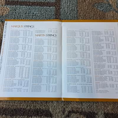 Vintage 1976 Martin Strings and Accessories Price List! Rare, Original Case Candy, Paperwork! image 2