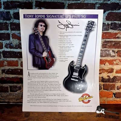 Gibson Ephemera - Tony Iommi Signature Les Paul SG Promo Sheet (1990s) image 1