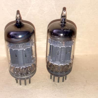 GE 5814A 12AU7 ECC82 5 Star Triple Mica Tubes, Matched Pair, NOS Testing image 3