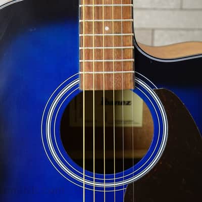 Ibanez PF50CE Open-Pore Trans Blue Sunburst image 4