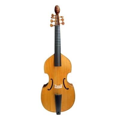 Baroque style profession maestro whole back 7 string 27" bass viola da gamba image 2