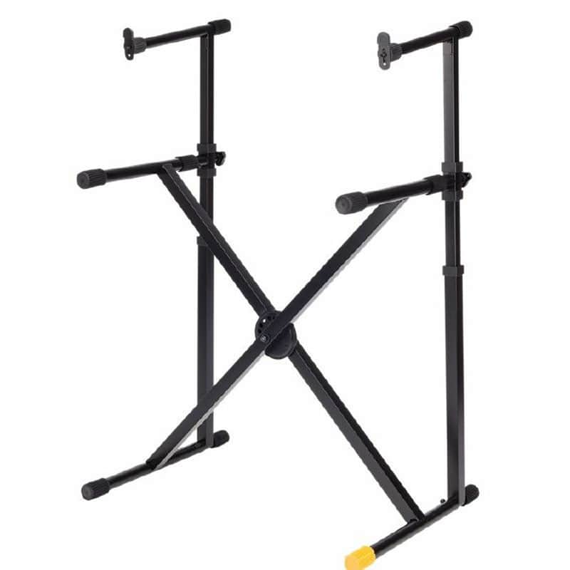 Hercules 2-Tier X Type Keyboard Synthesiser Stand image 1