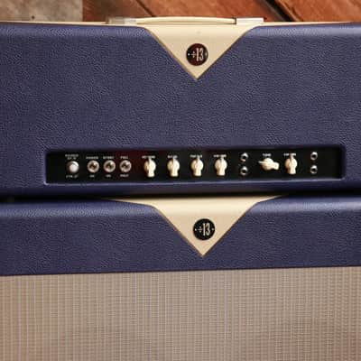 2006 Divided by 13 FTR-37 Head w/ Matching 2x12 Speaker Cabinet & Switchazel A/B Pedal (Purple/Egg) image 3