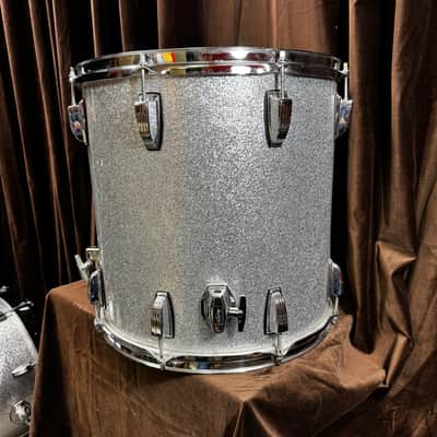16x16 Ludwig Classic Maple Early 80's CHICAGO Floor Tom - Silver Sparkle image 8