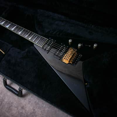 JACKSON USA Signature Dave Mustaine King V Custom 33 of 150# "Black Metal Flake + Ebony" (1996) image 1