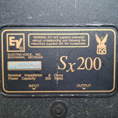 PA system portable EV SX200 tops, EV TL606 subs, Crest 7001 amps, DBX crossover Electrovoice 1990's image 4