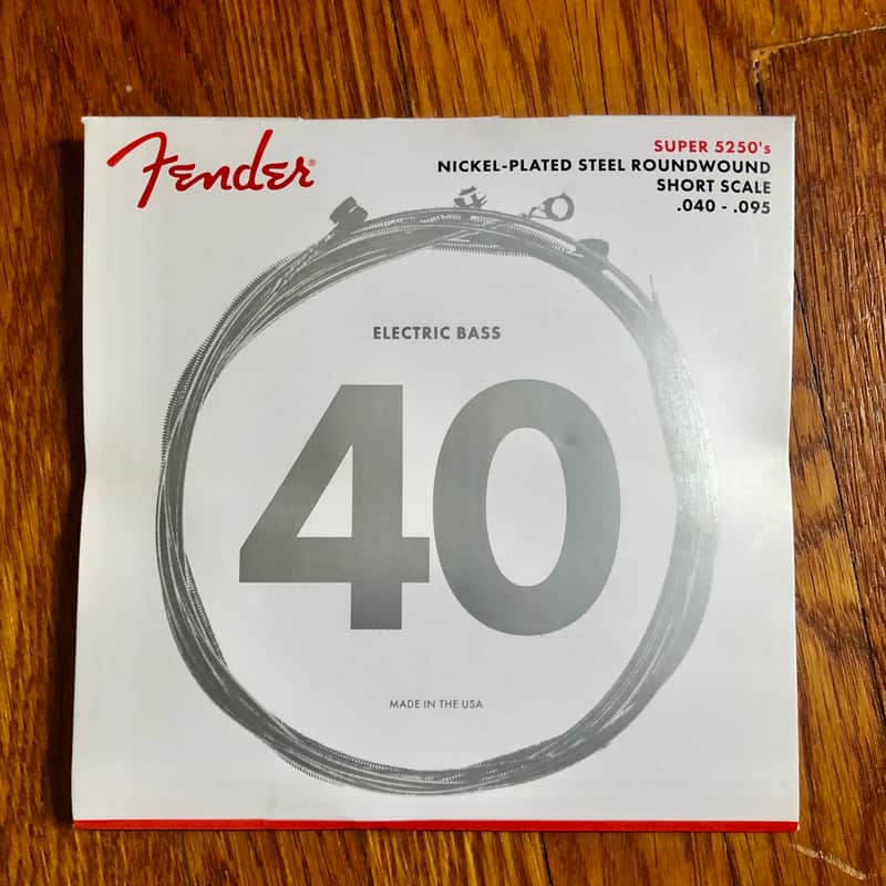Fender Super 5250 Short Scale Bass Strings 40-95, Nickel-Plated Steel Roundwound, Short Scale, 5250XL .040-.095 Gauges, (4) 2016 image 1