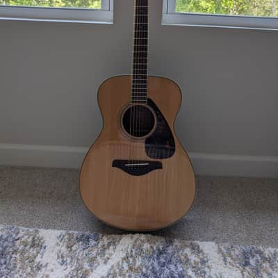 Yamaha FS720S Solid Spruce Top Folk Acoustic Guitar 2010s - Natural image 1