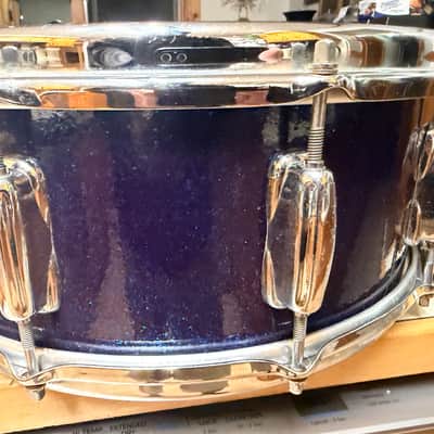 Slingerland Artist 10 lug snare drum 1960’s - Blue sparkle image 5