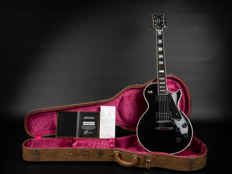 2012 Gibson Custom Shop Les Paul Custom with Chrome Hardware - Ebony | USA Black Beauty Open Coil 490R 498T Humbucker Pickups Long Neck Tenon | CoA OHSC image 1