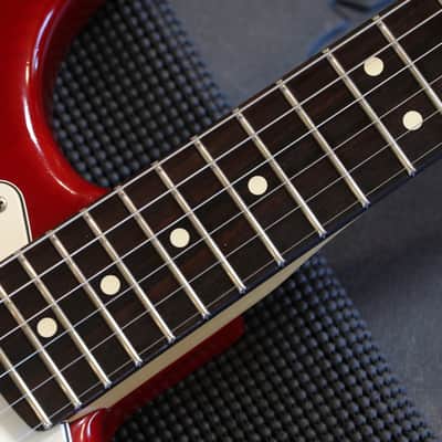 2002 Fender Highway 1 Stratocaster HSS Electric Guitar Transparent Dakota Red + OHSC image 8