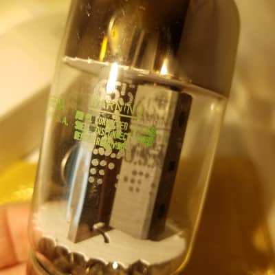 G.E Pair (2) JAN 6550A tNOS AT1000 TESTED Vacuum Tubes military perfect matched pair 0% 500V test premium Beam Power 42 Watt 1986 image 13