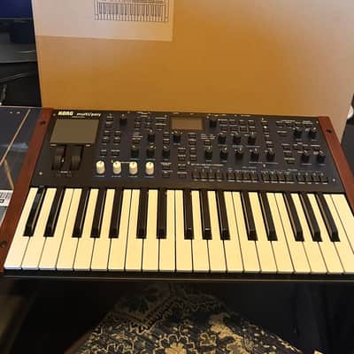 Korg Multi/Poly 37-Key Analog Modeling Synthesizer 2024 - Present - Black & Blue with Wood Sides image 5