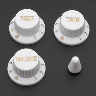 Single Coil Pickup Covers Set with 2 Tone 1 Volume Knobs, 6-Hole Pickup Cover for Electric Guitar, Replacement for Pickups and Parts (White) image 3