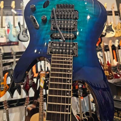 Ibanez S670QM-SPB Standard with Meranti Body, Rosewood Fretboard 2021 - Present - Sapphire Blue Burst image 3