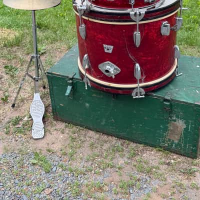 Majestic Semi Pro 1965 - Red Pearl 3-piece w/hardware imagen 12
