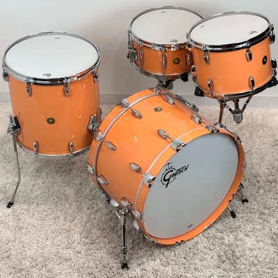 Gretsch 22/13/16/6.5x14" USA Custom Drum Set - Exclusive Cameo Coral Gloss Lacquer image 4