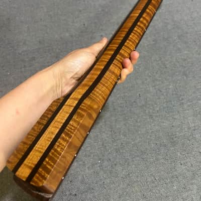AAAAA 22Fret DIY satin 5piece Rosewood  Roasting flame Maple Stainless steel frets. 9.5 radiusElectric guitar Neck image 2