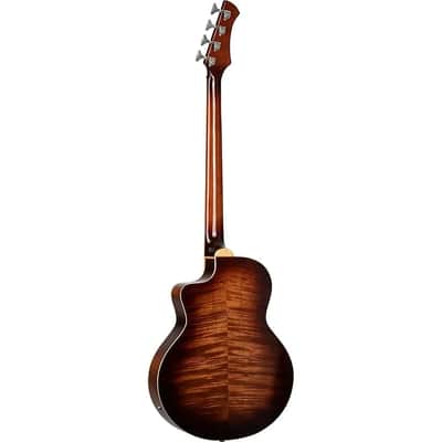 Ortega KTSM2-4 Signature Series Ken Taylor Solid Spruce Top Nato Neck Cutaway 4-String Acoustic-Electric Bass Guitar w/Gig Bag image 5