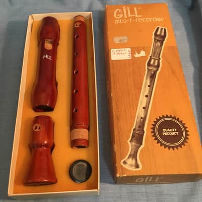 Gill Alto Recorder in F Wood - Like New with Box-  Made in Israel c1975 image 1