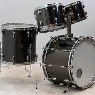 Gretsch 22/12/13/16" 70's Stop Sign Badge Drum Set - Black Mirror Chrome image 2