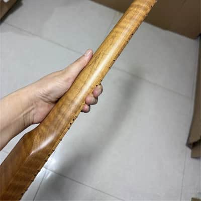 Low price 24 inch short scale Roasted flame Maple Guitar neck 22 fret Parts image 6