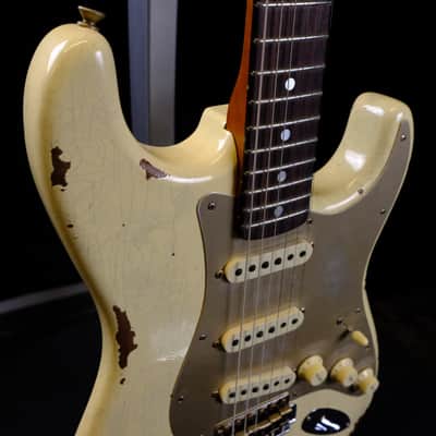 2024 Fender Custom Limited Edition Roasted "Big Head" Stratocaster® Relic® - Aged Vintage White image 8
