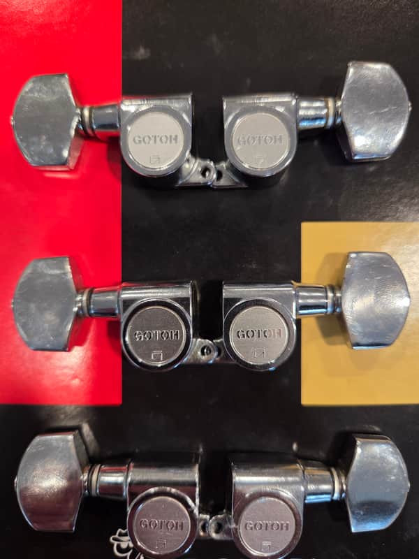 Gotoh Vintage 3x3 1980s Chrome Tuners image 1