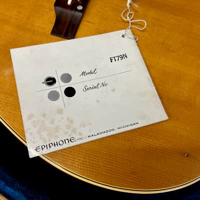 Epiphone FT79N Texan Natural USA – Rare 1962 - Natural image 11