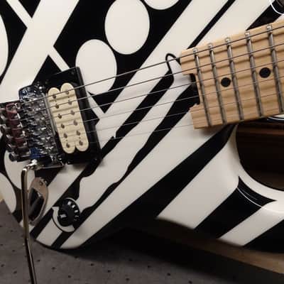 EVH Striped Series "Circles/See Ya" 2014--The OG --Titanium and Brass Hot Rodded- - Gloss Black/White image 5
