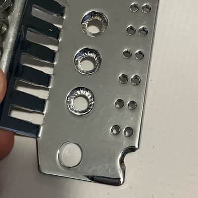 2000's Japan Jackson Licensed JT-580 Floyd Rose Tremolo Bridge Chrome Base Plate image 4