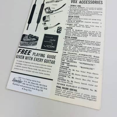 Vox "Precision in Sound" Foldout Catalog (Reprint) circa 1998-2002 image 2