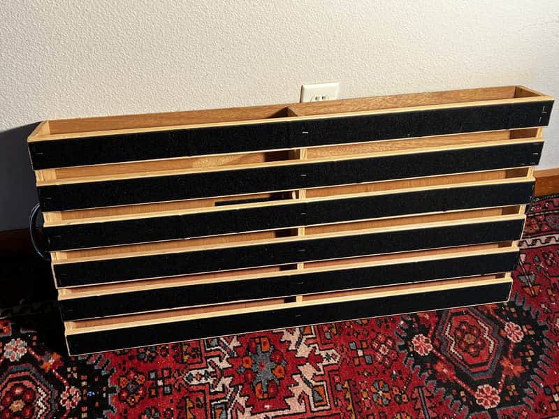 Large Pedalboard 36" x 18" x 4.75" = Light Pine with Handles / 6 pounds image 1