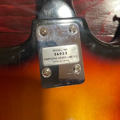 Vintage 1960s Teisco Silvertone Guitar 3 Pick Ups Guitar Mosrite Univox Shape Very Clean image 9
