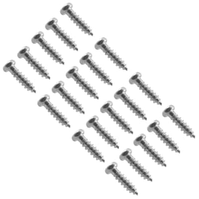 Chrome Replacement Screws for Bass Guitar Pickguard Cover 20 Pack image 3