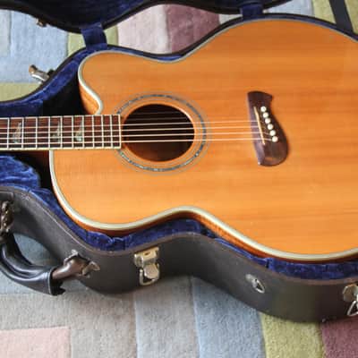 Tacoma Jumbo JK-50CE4 with Original Hard Case refinished KOA Back and Sides. image 2