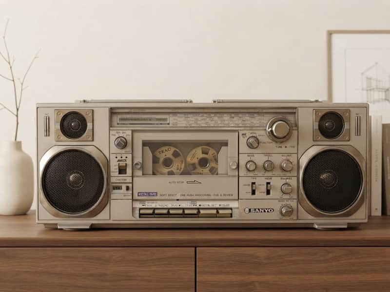 Sanyo M-7900K Rare Vintage Cassette Boombox Getto blaster Serviced Warranty image 1